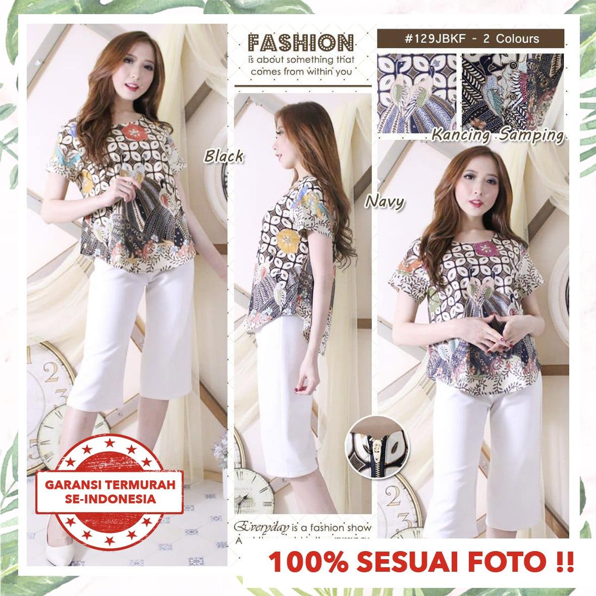 Suplier Baju Butik - BATIK MOTIF UNIK 003 KEMEJA MOTIF SLIM STYLE WANITA