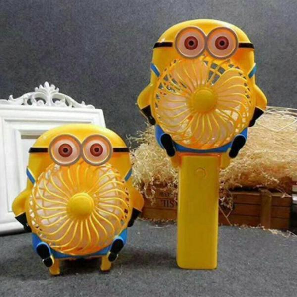 Kipas Angin Pendingin Recharge Cas Kecil Mini Karakter Minion - Random