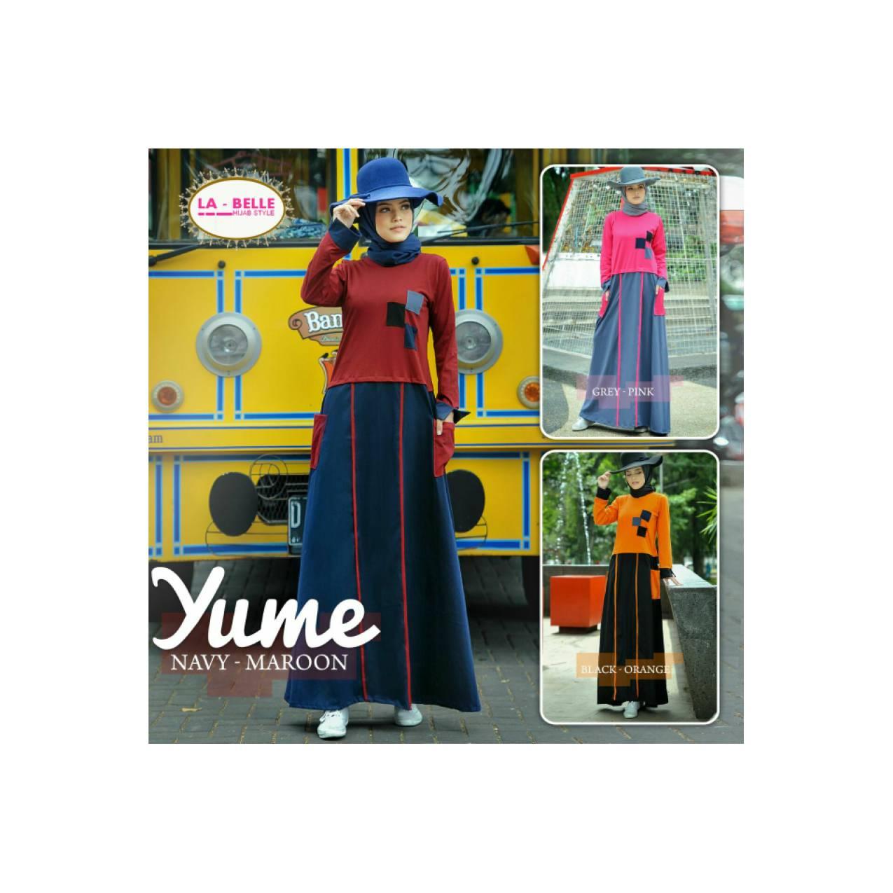 YUME DRESS ORIGINAL BRANDED BY LA BELLE - GAMIS BEST SELLER SPORTY