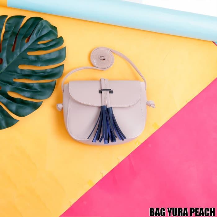Bag Yura Navy - Sling Bag - Tas Wanita - Tas Ransel - Tas Selempangan -