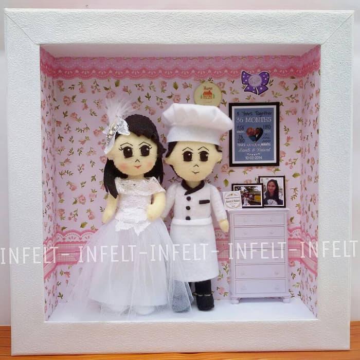 boneka flanel pasangan koki - couple - custom Boneka08668