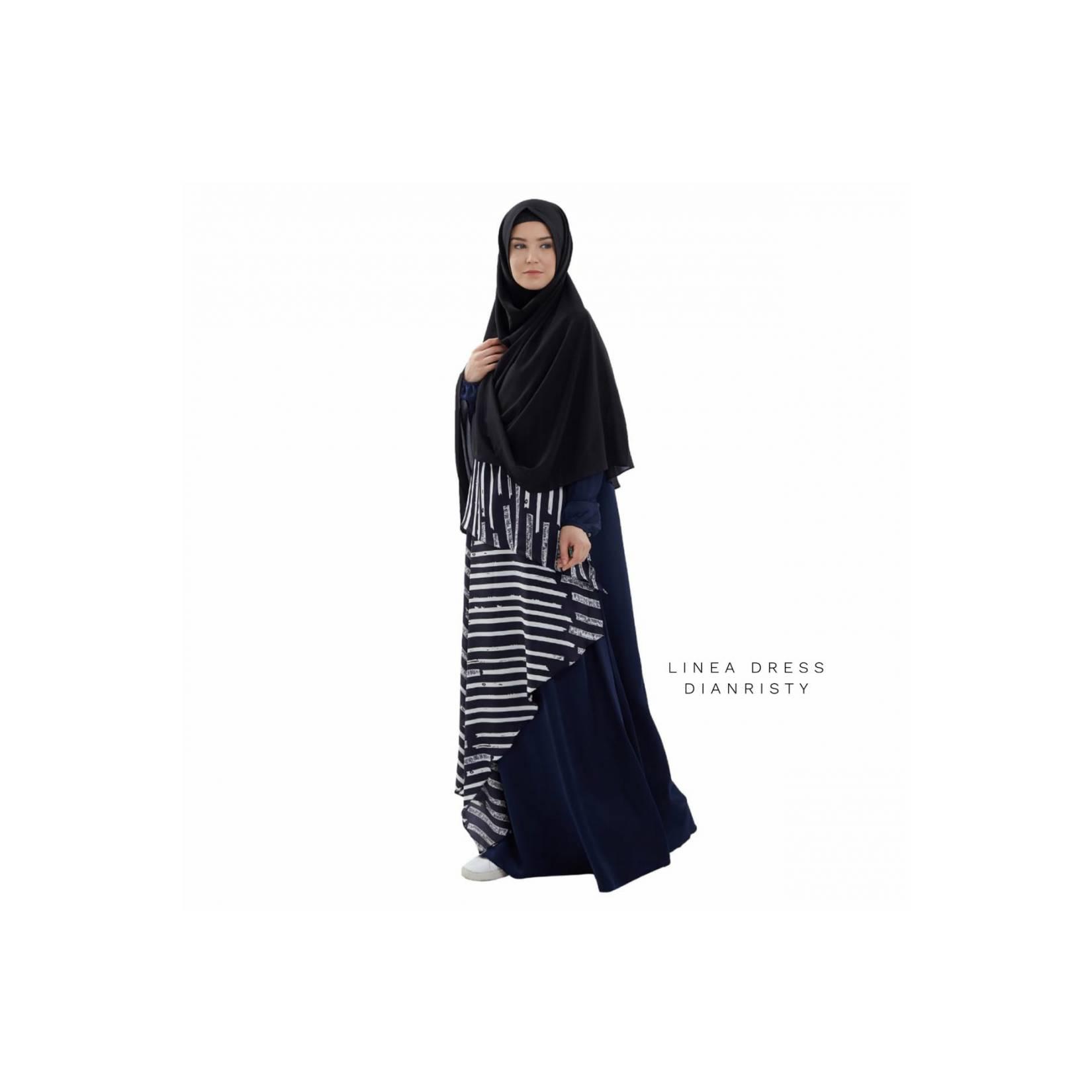 Gamis Dian Risty Linea Navy