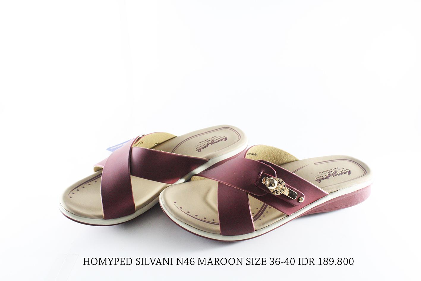 homyped silvani n46 sandal jepit wanita maroon