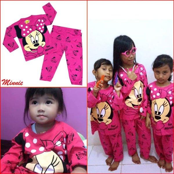 Promo Piyama Anak Perempuan MINNIE MOUSE Setelan Baju Tidur Lucu Cute MARUNO 6 18bulan Pi Limited