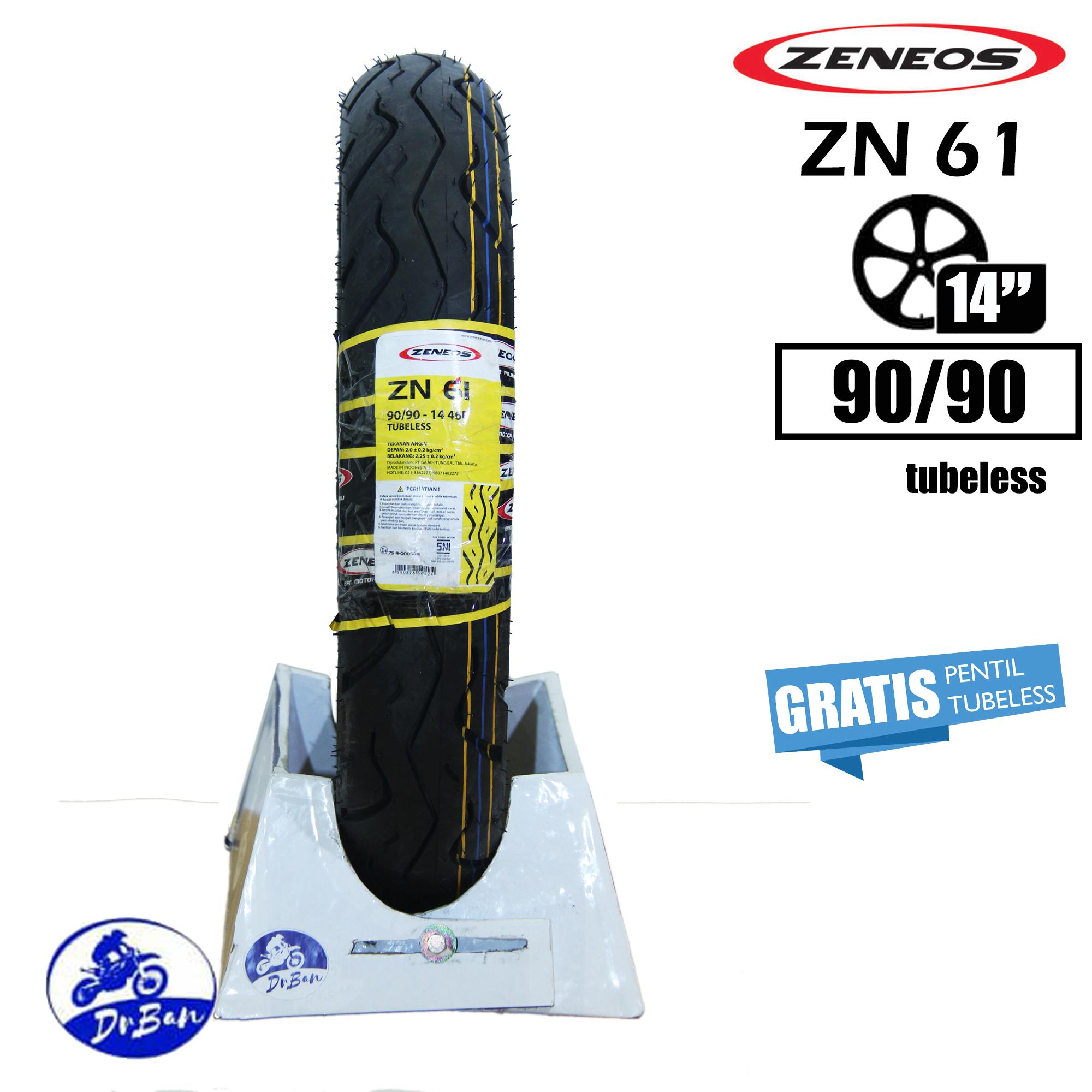 DR BAN Zeneos ZN 61 90/90 - 14 / Motor Scooter Matic / Honda Vario Beat Scoopy Spacy / Yamaha Mio / Suzuki Nex Adrress Spin / Free Cop Tubeless