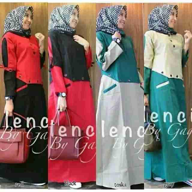 Abaya Gamis Jubah Arab Saudi Dubai Garis Tangan Lengan Tumpuk Simpel Turkey Dubai Syari Hitam Polos (Valencia Tosca-grey)