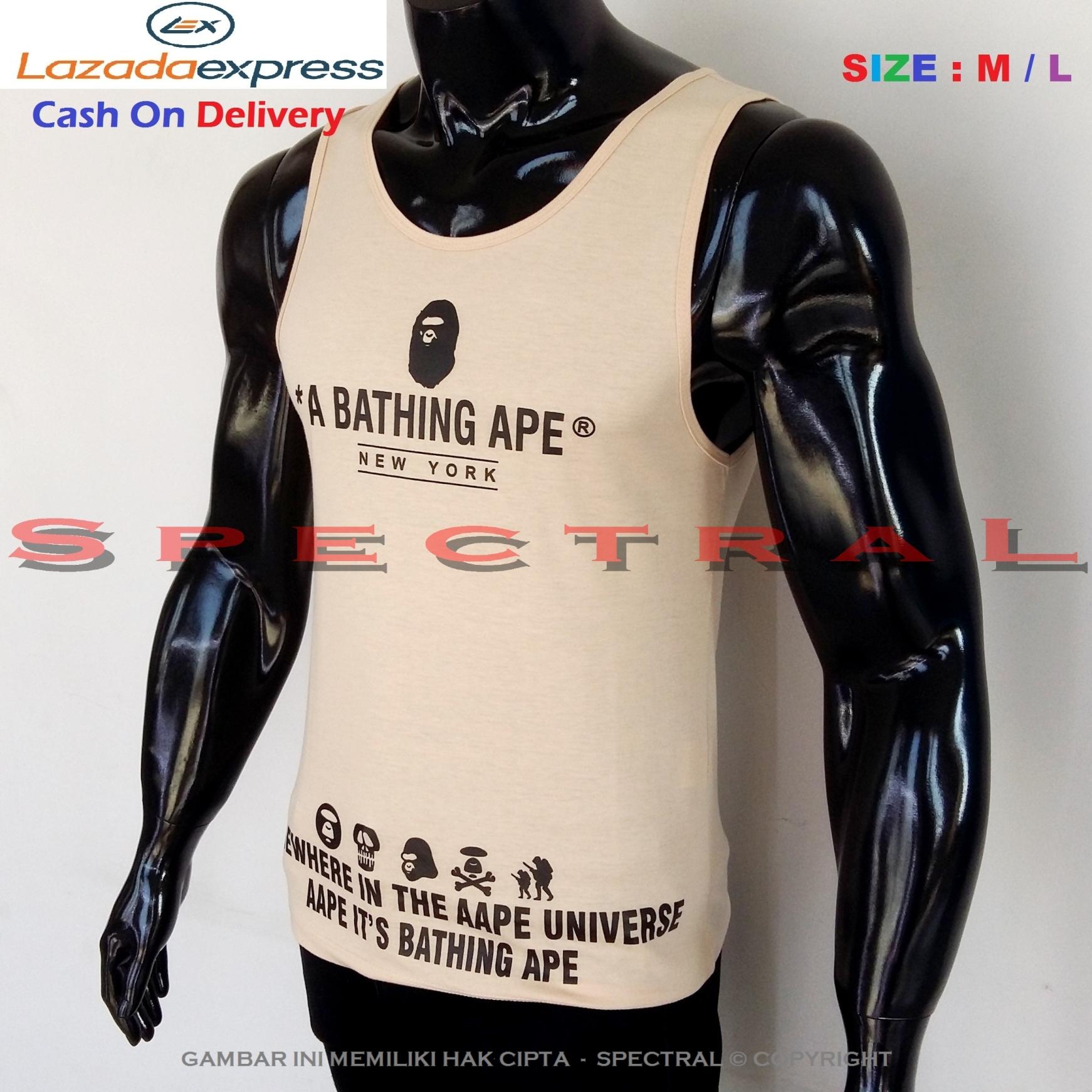 Spectral – Singlet Bathing Ape M / L Premium Cotton Combed 30s King Kong Cream