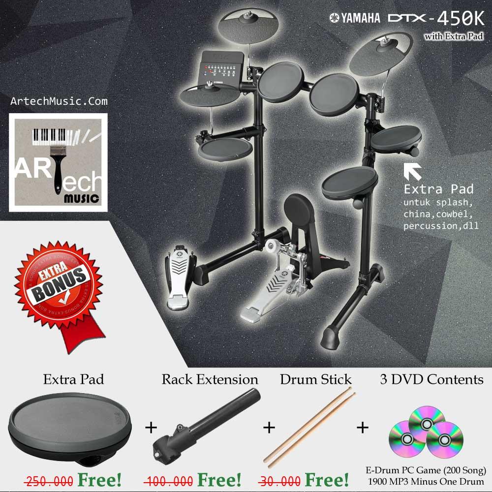 Drum Elektrik Yamaha DTX450K with XtraPad DTX450 DTX 450 DTX 450K