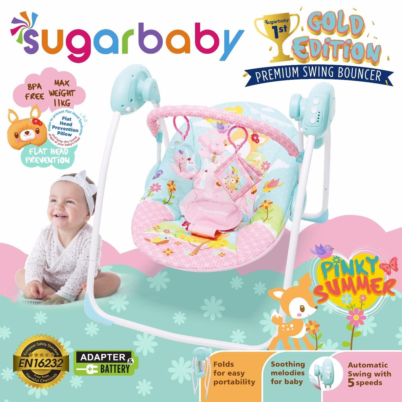 Sugar Baby Gold Edition Premium Swing Bouncer - Ayunan Bayi