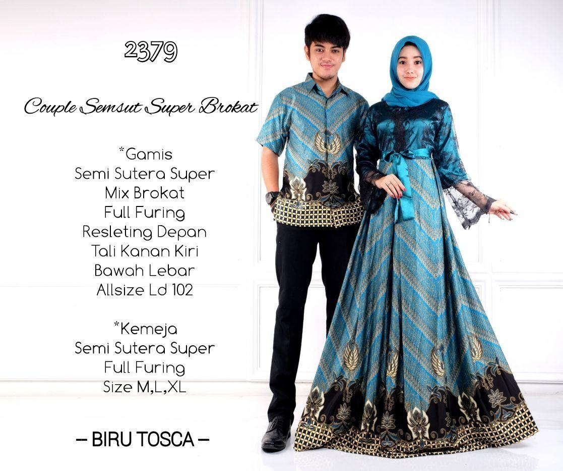 Batik sarimbit couple gamis brokat