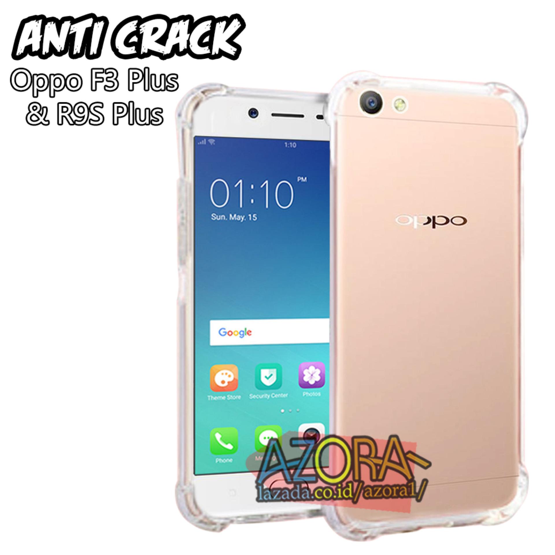 Case Anti Crack Oppo R9S Plus / F3 Plus Ultra Thin Anti Shock Jelly Silikon Shockproof Softcase Azora - Bening