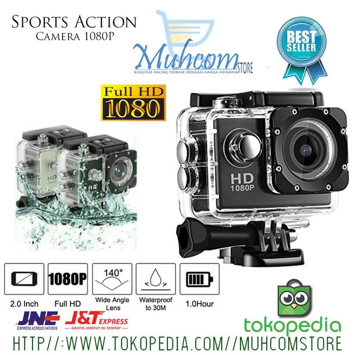 Sportcam Sport Camera sport Action HD 1080p Kamera Vlog Vloging Ori Terlaris di Lazada