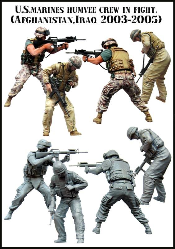 Diskon 10%!! Em-35061 - U.S. Marines Humvee Crew In Fight (Afghanistan, Iraq) - ready stock