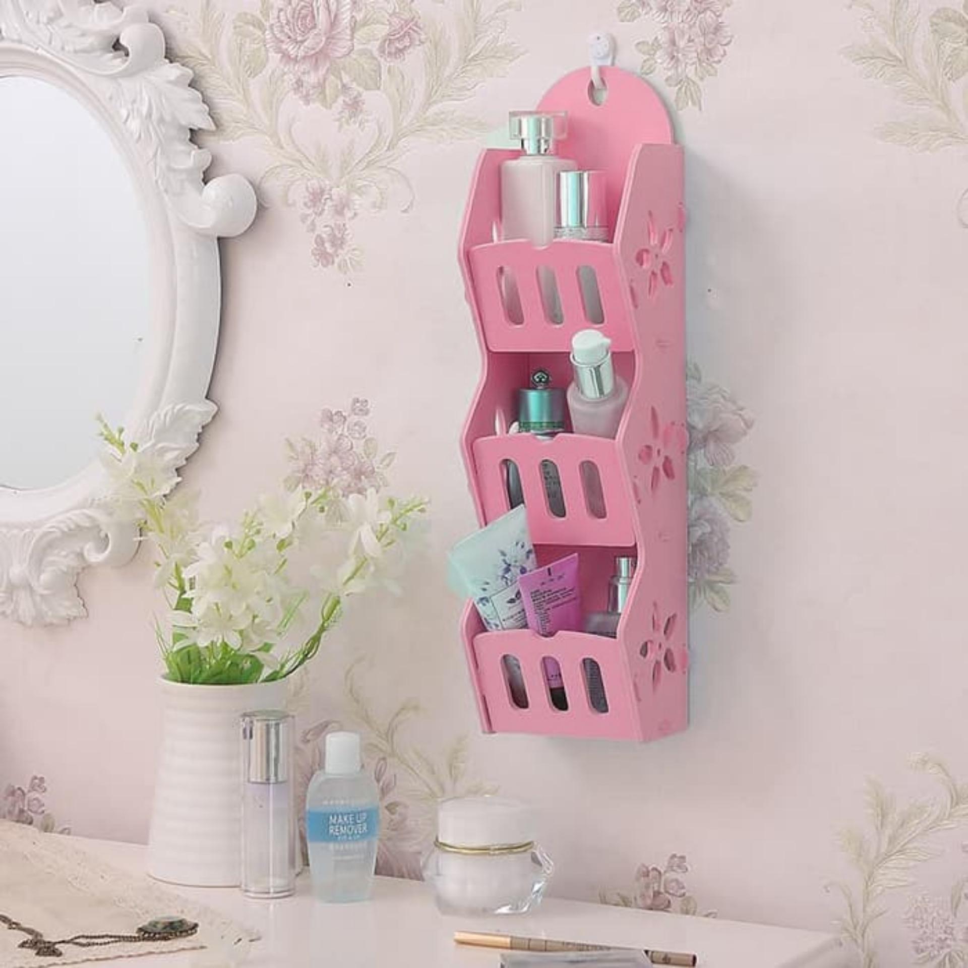 Rak pajangan gantung rak gantung unik rak hias minimalis rak ruang tamu minimalis rak dinding modern Rak Dinding MH503 Shabby Chic Pink