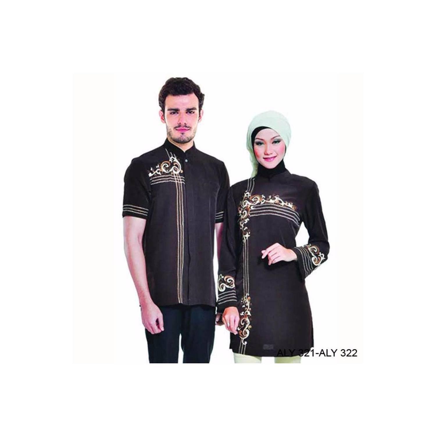 jual Busana baju couple muslim Sarimbit Pasangan Kembaran Modern Teba