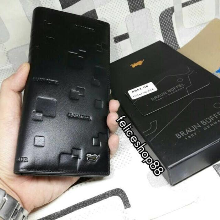dompet pria kulit panjang braun buffel import