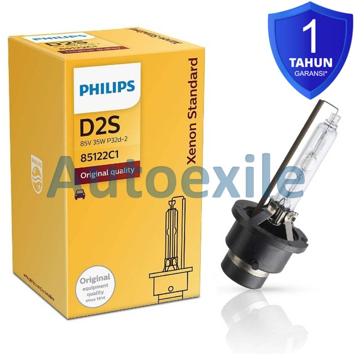 Philips Xenon Standard HID D2S 85V 35W 4200K Kuning Terang Garansi Original Lampu Depan Mobil FXR CX5 Grandis Elgrand Juke All New Accord Odessay Absolute Elysion Harrier Murano Grand Vitara 3