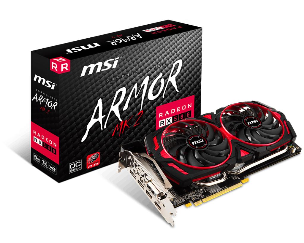 VGA CARD MSI RX 580 ARMOR MK2 8G OC