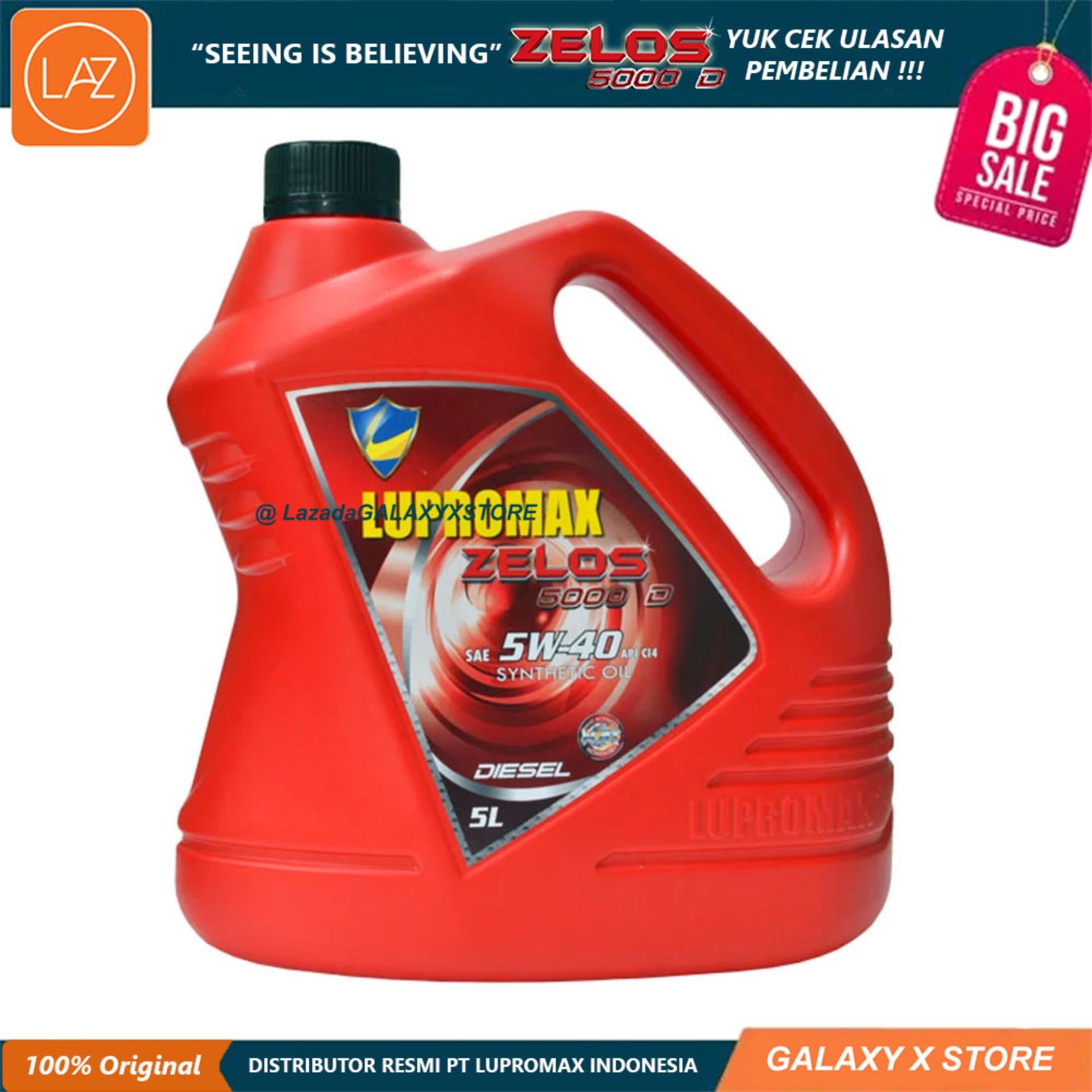 Lupromax Zelos 5000D 5W40 API CI4 Oli Mobil Diesel - 5 Liter Otomotif Minyak Pelumas Oli