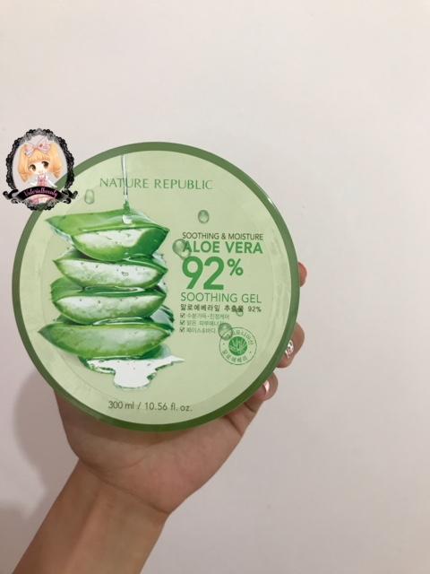 Nature Republic Aloe Vera 92% Soothing Gel 300ml (ORIGINAL 100%)