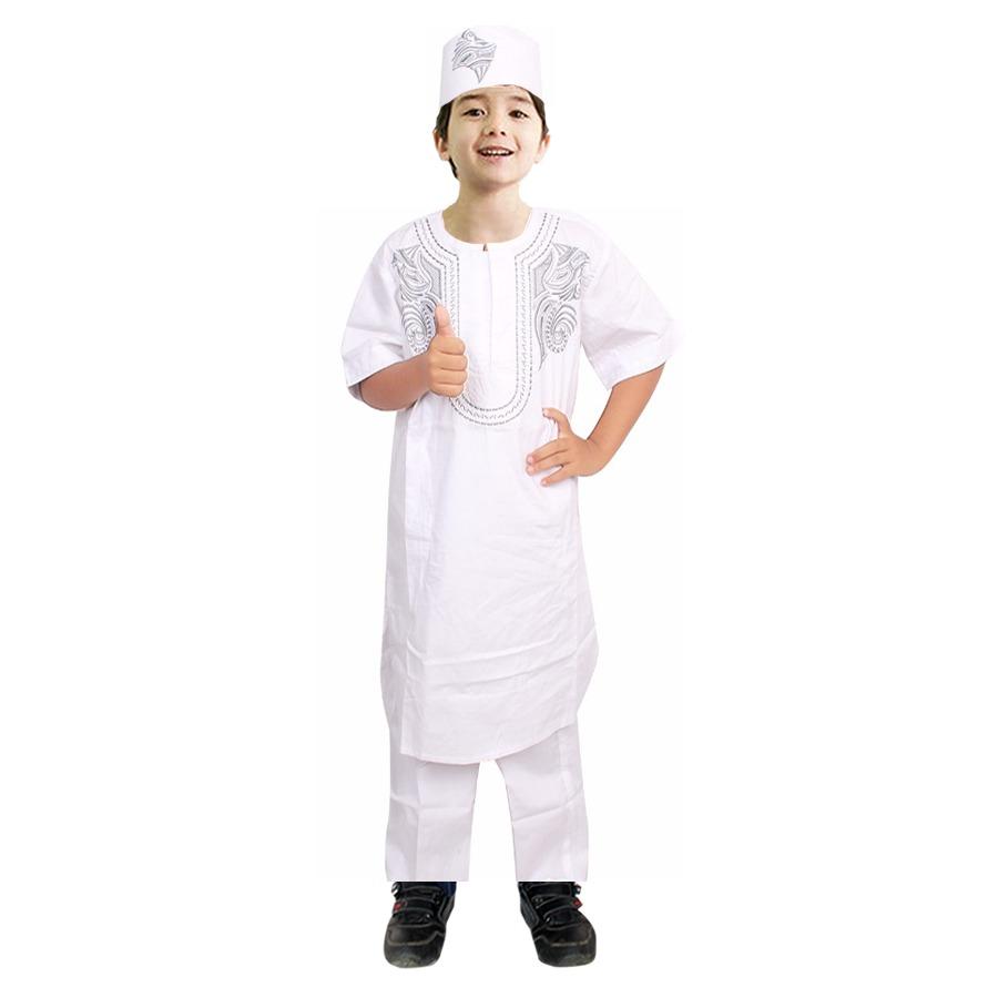 Fayrany FKP-006B Busana Muslim Anak Koko Pakistan - Putih