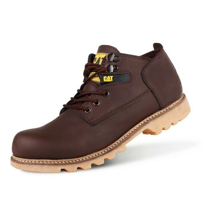 Sepatu Boots Pria Caterpillar Nitrogen Safety Ujung Besi - Sepatu Proyek - Free Kaos Kaki
