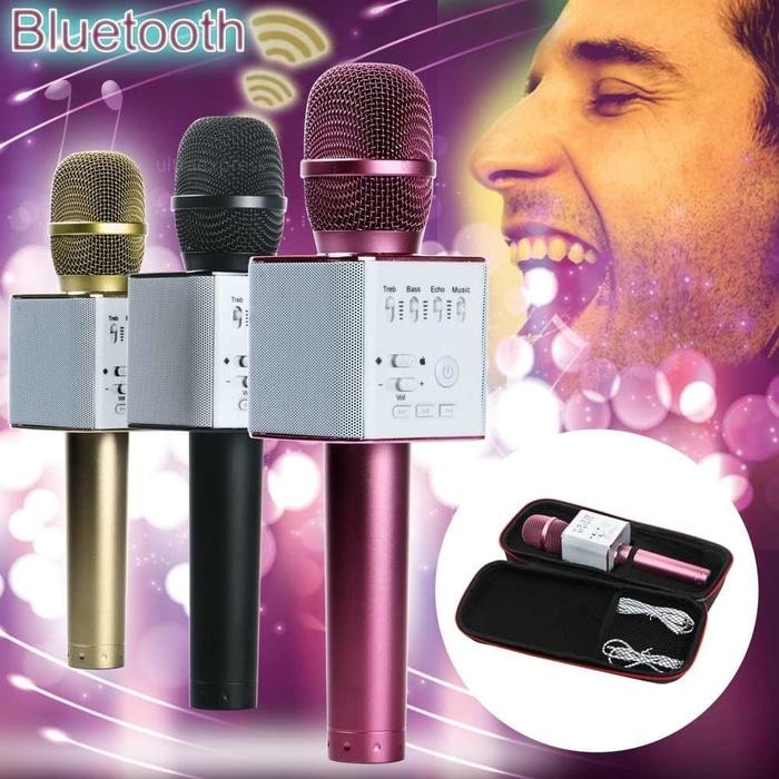 DISKON TERLARIS Wireless Bluetooth Karaoke Microphone Speaker Mic HP Tablet PC Laptop TERMURAH