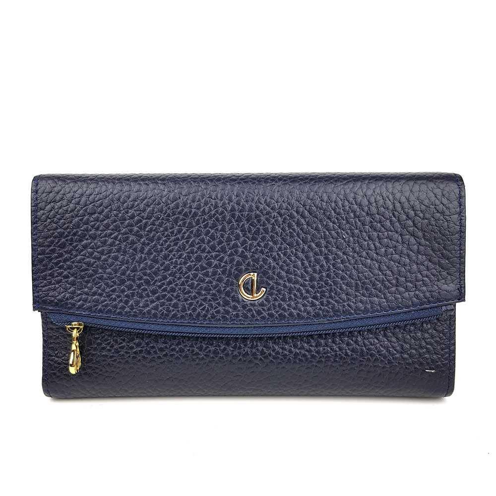 Dompet Panjang Kulit Asli Pria Wanita Murah - CJ1-SUOM BLUE