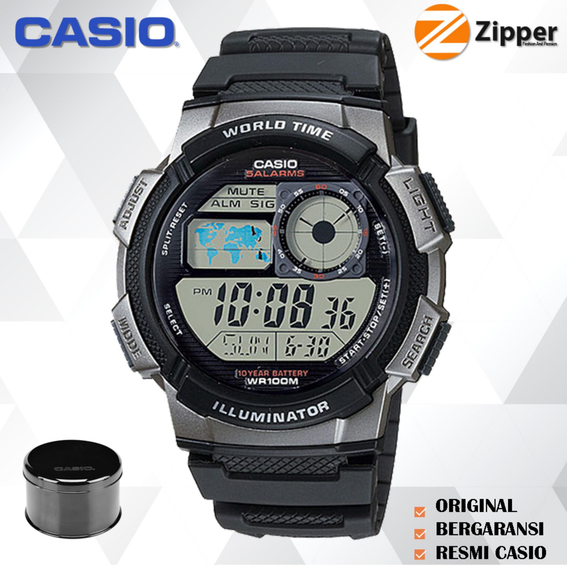 Casio Jam Tangan Digital Men and Women AE-1000W Youth Series - Tali Karet