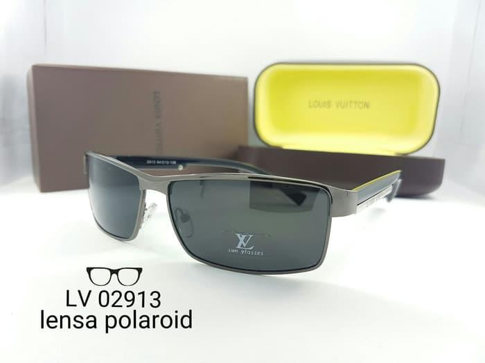 DISKON Kacamata Louis Vuitton Mk2913 Polarized Sunglass Pria Wanita Hitam Abu TERMURAH