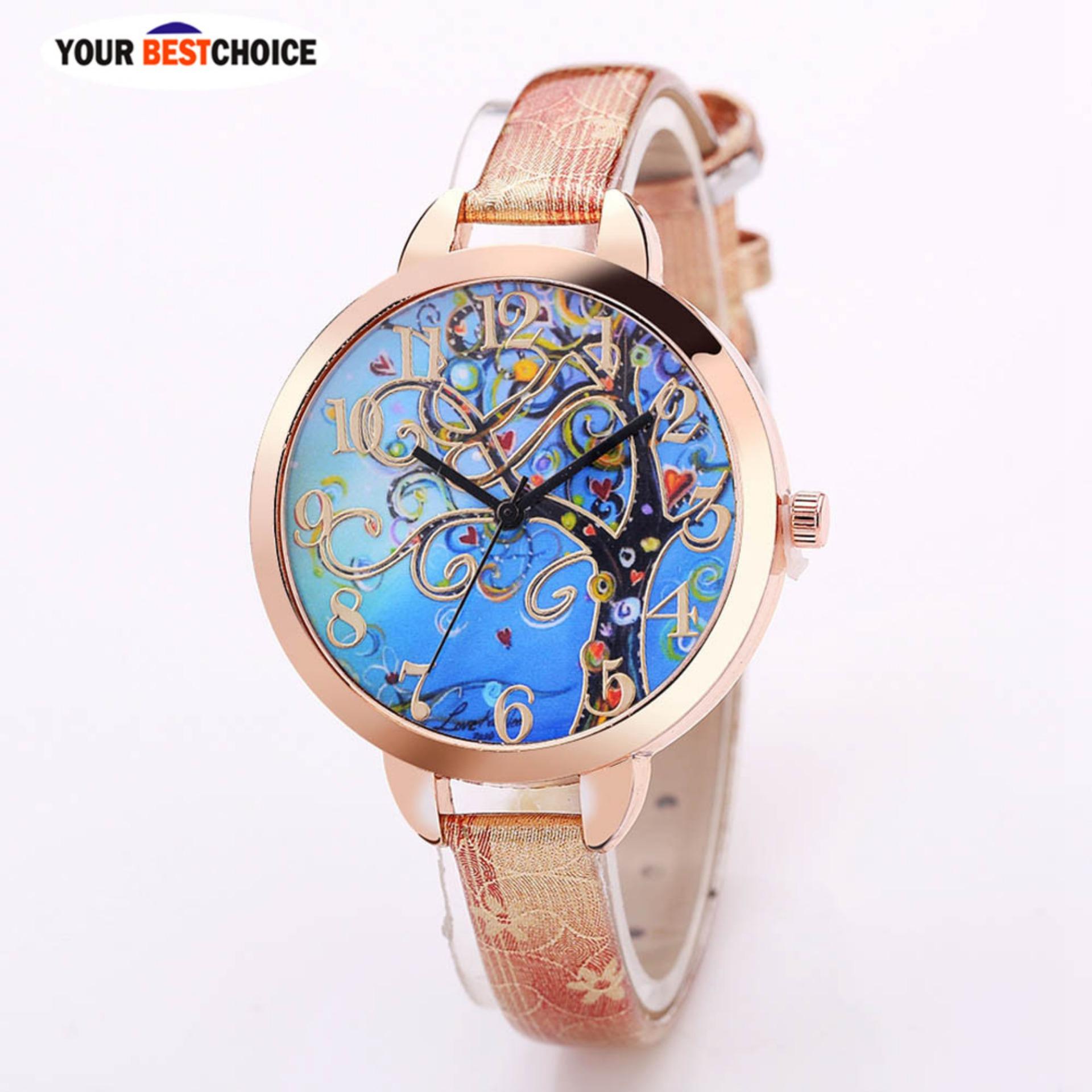 TOKO INDONESIA Best Jam Tangan Wanita 1 01 11 18 YBC Fashion Casual Wanita QUARTZ Jam Tangan Pola Kartun Jam Tangan Internasional