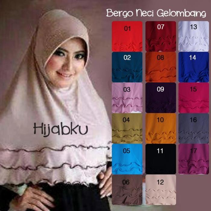 Jual Grosir Jilbab Instan-Jilbab Bergo Neci Polos Murah!