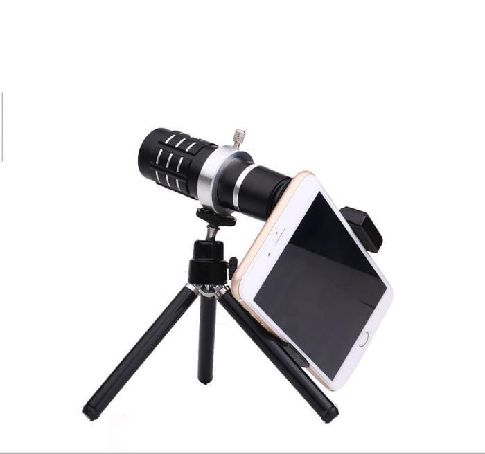 Lensa Tele Zoom 12X Mobile Phone Telescope Camera Lens / telescope camera lens for mobile phone / telescope camera lens for smartphone lensa kamera hp terbaru / harga lensa kamera terbaru