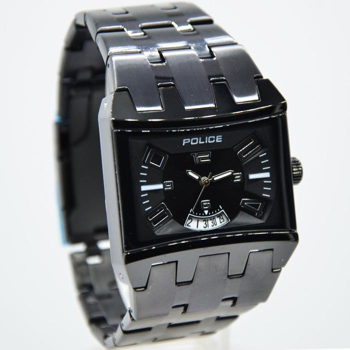 HARGA DISKON!!! Jam Tangan Pria Police Rantai Tanggal Black
