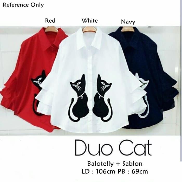 Super Sale! Duo Cat Blouse Low Price!