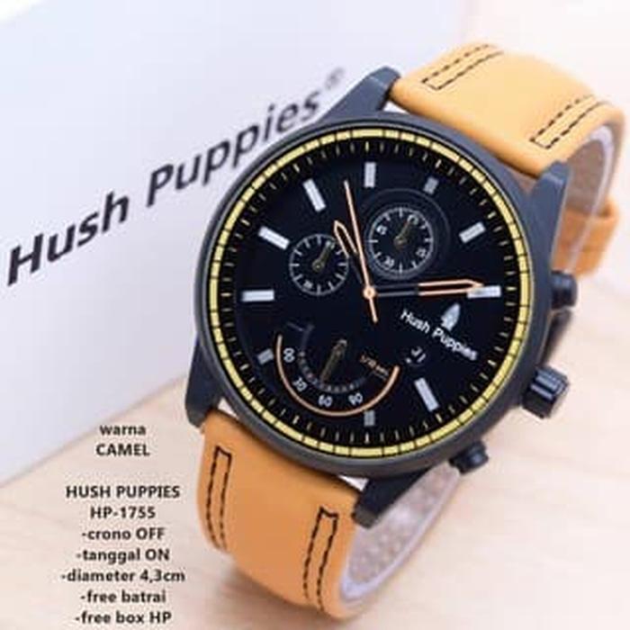 Sedang Diskon!! Sw90 Jam Tangan Pria Hush Puppies Hp-1755 Uk D=4,3Cm - ready stock