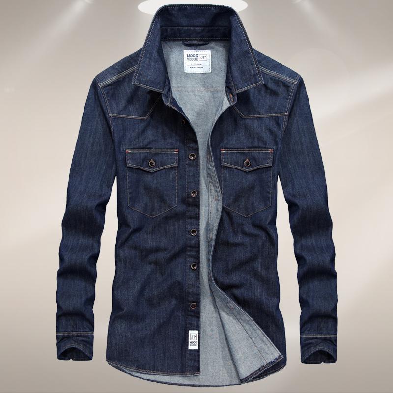 Medan Perang Musim Semi Baru Pria Kasual Lengan Panjang Jaket Laki-laki (Biru Tua)