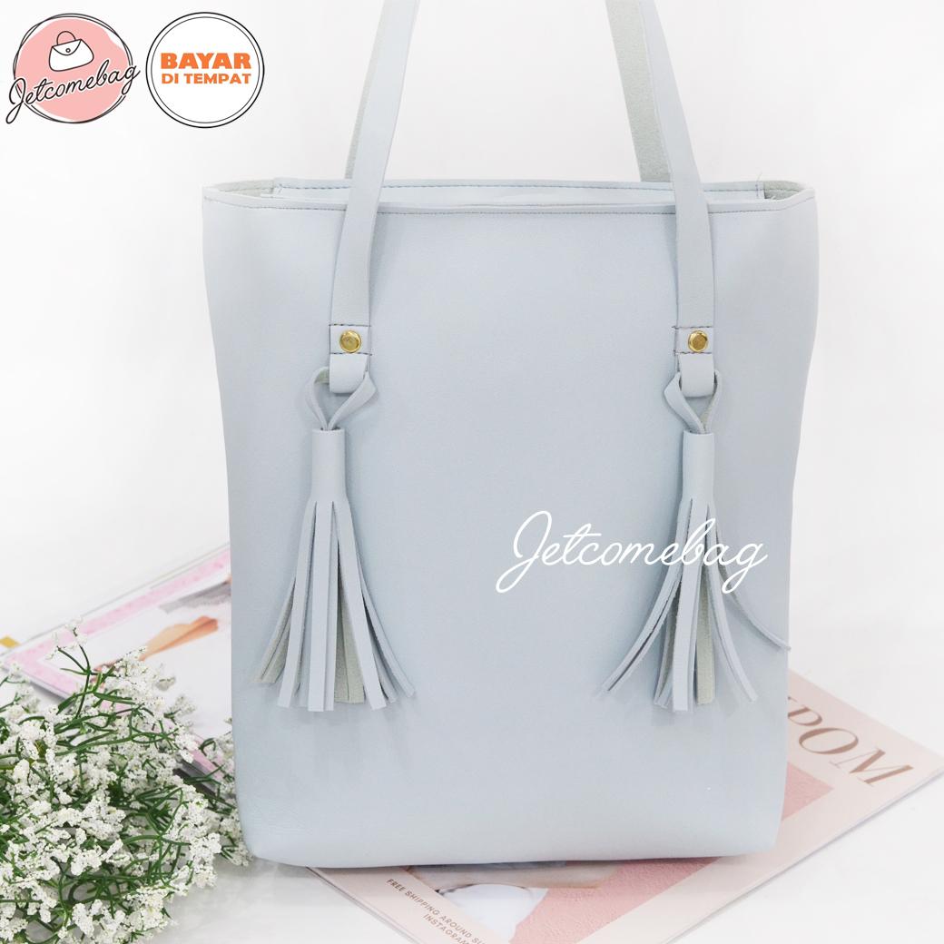 Tas Totebag Wanita Miniso Double Kuncir Murah TASWANITA.ID - Ice blue