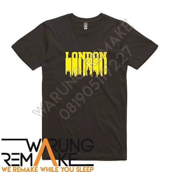 TERLARIS KAOS T-SHIRT DISTRO LONDON CITY SILUET