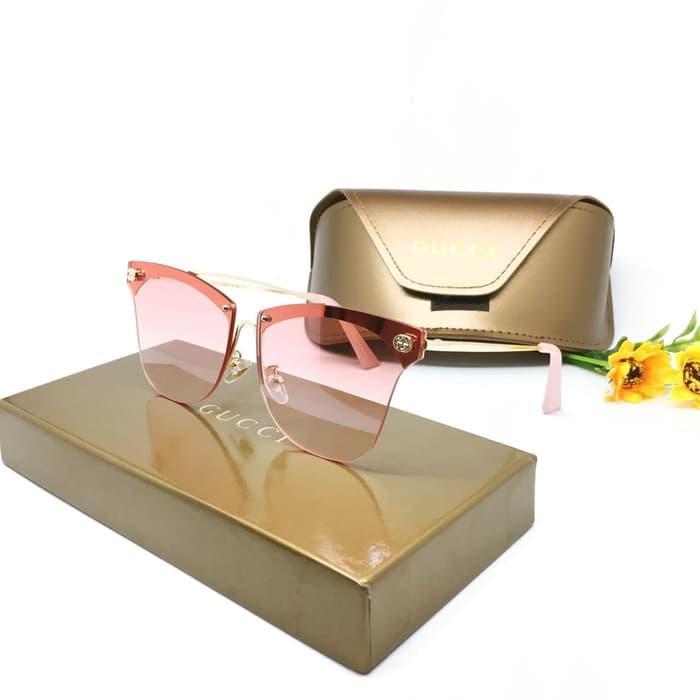 Kacamata / Sunglass Wanita Gucci M60819 Fullset + Cairan Pembersih