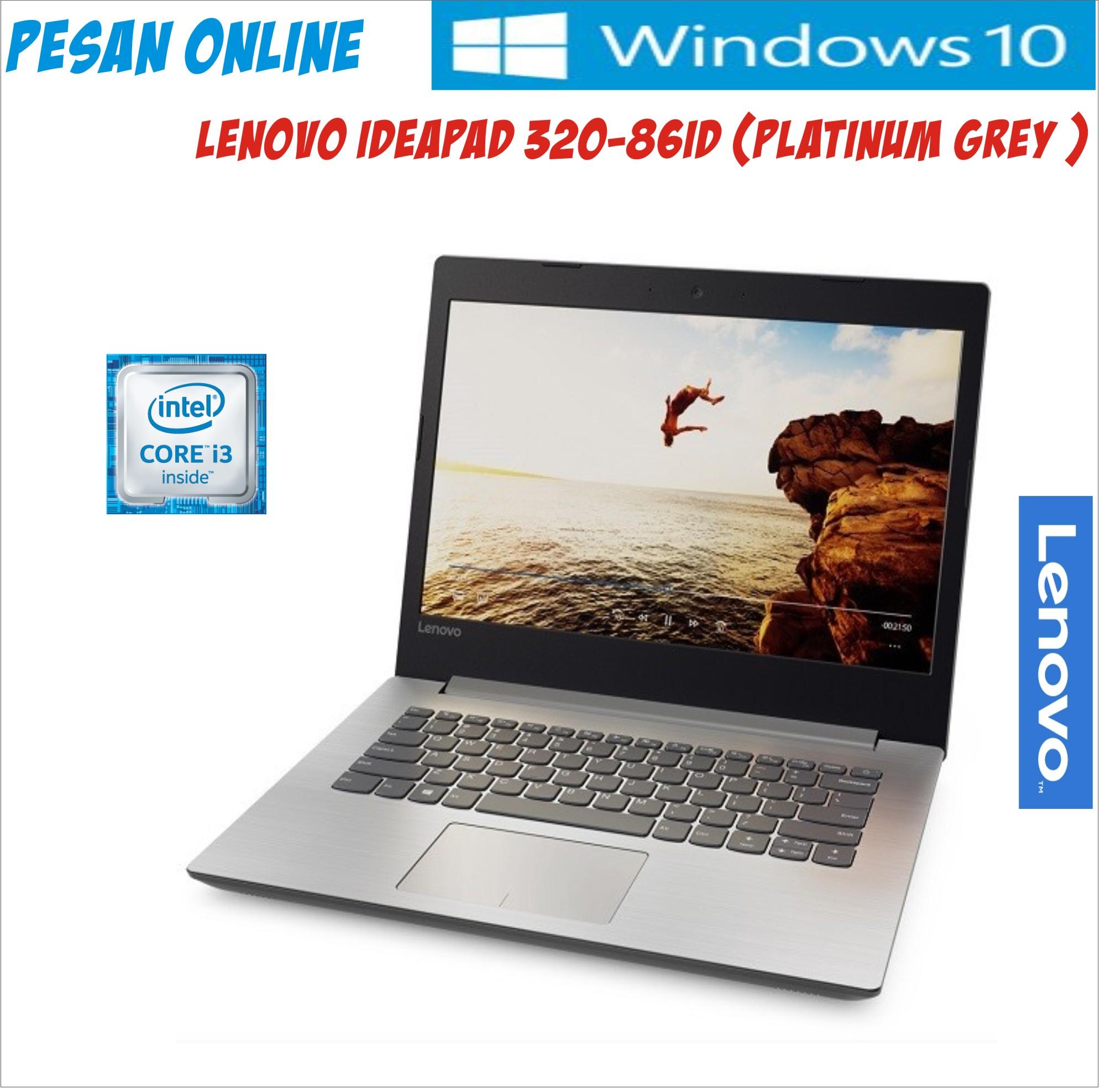 Lenovo Ideapad 320 - 86ID ( Platinum Grey )/ Intel core i3-6006U/4 GB DDR4/1 TB HDD/DVDRW/14 INCH HD/OS Windows 10 64bit/Garansi Resmi se-indonesia}