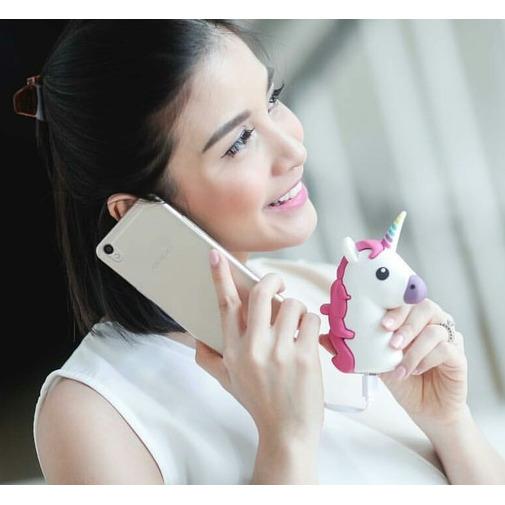 Powerbank Unik Lucu Unicorn Kapasitas 8800mah - Putih