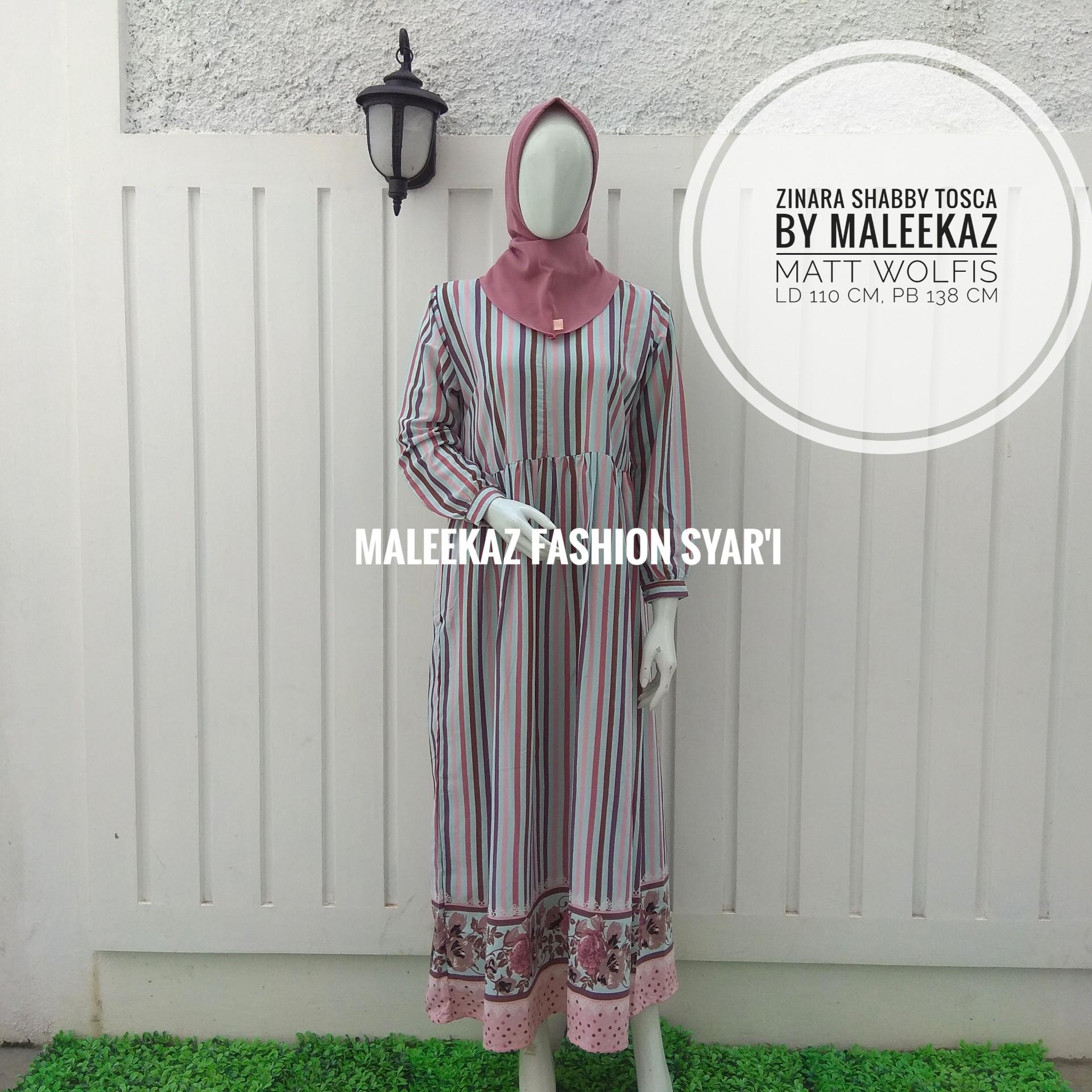 MaleekaZ Fashion Syar'i Gamis Syari Busui Motif Bunga / Baju Muslim Wanita Syar'i / Gaun Pesta Muslimah / Maxi Dress Lengan Panjang - Zinara Shabby - Tosca MaleekaZ Fashion Syar'i Gamis Syari Busui Motif Bunga / Baju Muslim Wanita Syar'i / Gaun Pesta Muslimah / Maxi Dress Lengan Panjang - Zinara Shabby - Tosca