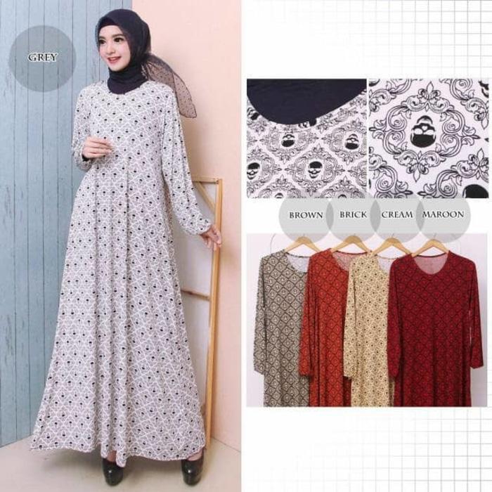 Kenzmal- Maxi Gamis Dress Baju Muslim Wanita Promo Gamis Murah Baju Gamis Wanita Gamis Jumbo Bahan Kaos Import 8927