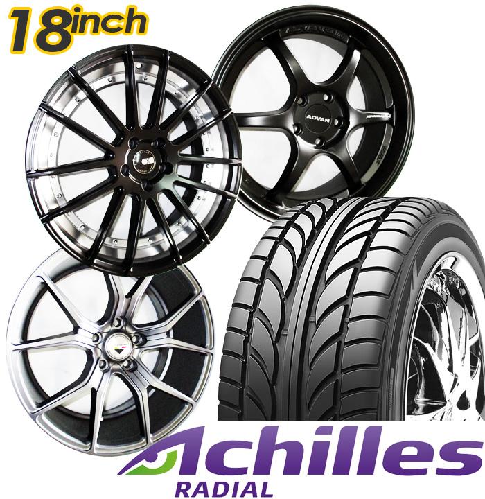 Paket Cicilan velg mobil racing ring 18 inch PCD 5x114.3 + Ban 225/45 R18 Achilles