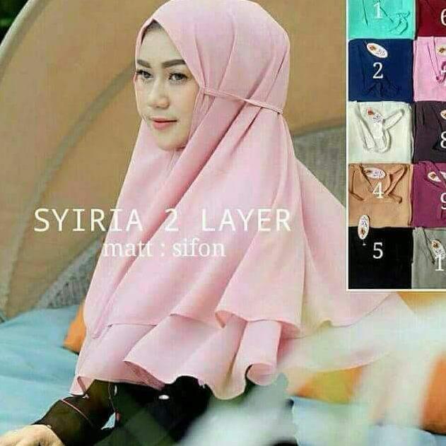 hijab-jilbab instan syiria 2 layer matt sifon terbaru dan termurah