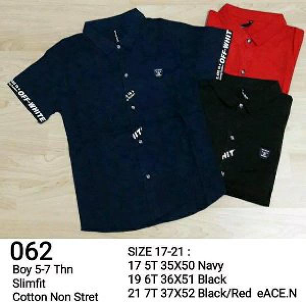 Kemeja slimfit korea baju import anak cowok branded shirt 062