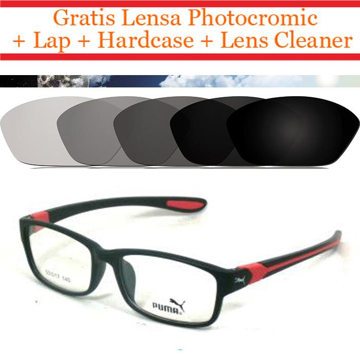 DISKON Frame Kacamata Pria Photocromic Sporty Plus Minus Anti Radiasi Puma TERMURAH