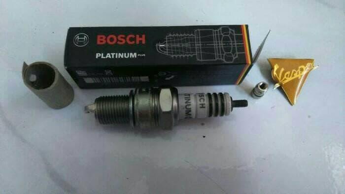 Busi Vespa PX Excel Exclusive Drat Panjang ORI Merk Bosch Germany
