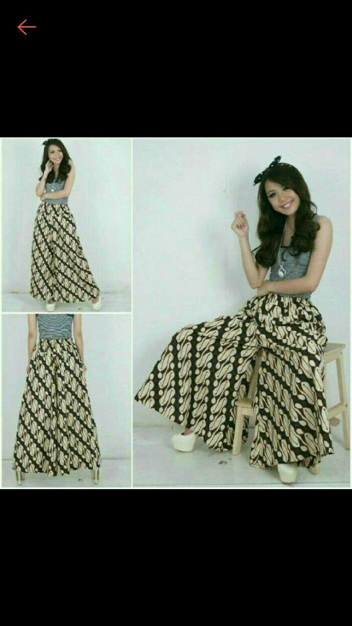 SB Collection Celana Kulot Kinar Long Pant Batik Pagi Sore-Coklat